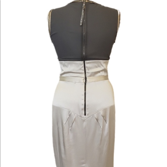 Dolce & Gabbana Silver Silk Dress - Picture 4 of 6